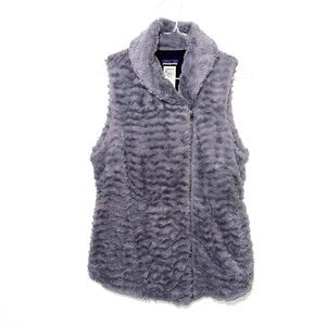 Patagonia Pelage Faux Fur Fleece Vest - Gray L
